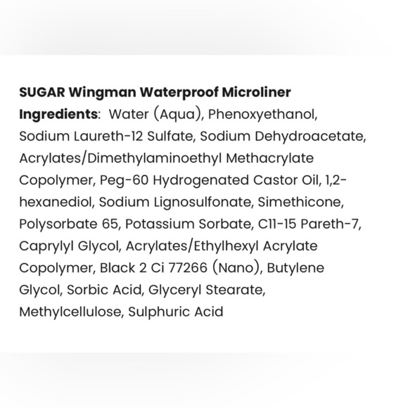 New/Sealed Sugar Wingman Waterproof Microliner Precision Eyeliner I’ll Be Black - Picture 14 of 16